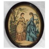 Oval Framed Fashion Print 12x10