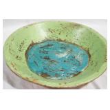15" Painted Wood Bowl
