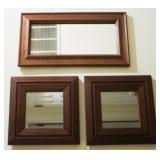 Lot of 3 Mirrors - Assorted Sizes
