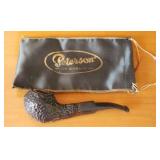 Vintage Tobacco Pipe with Pouch - 6" long