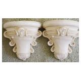 Pair of Plaster Wall Shelves - 8" x 7.5" x 5"