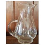 Glass Pitcher - 10" tall