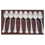 Set of 8 Wallace Sterling Spoons - 7.0 oz