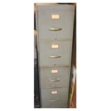 Metal File Cabinet - 15" x 25" x 52"