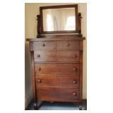 6-Drawer Dresser with Mirror - 34" x 19" x 70"