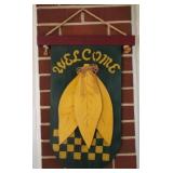 Wood Welcome Sign - 21.5" x 15.5"
