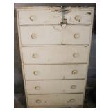 6-Drawer Painted Dresser - 30" x 15" x 51"