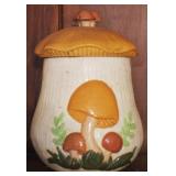 Mushroom Cookie Jar - 10" tall