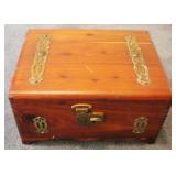 Wood Jewelry Box with Contents - 8" x 10" x 5.5"