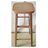 Wood Stool - 12" x 12" x 28"