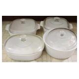 Set of 4 Corningware Dishes with Lids