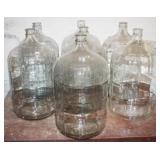 Lot of 7 Large Glass Water Bottles - 20" tall