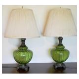 Set of 2 Vintage Lamps - 30" tall