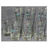7 Libbey Mediterranean Mid Century Stems