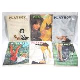 6 Vintage Playboy Magazines