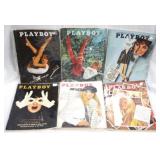6 Vintage Playboy Magazines