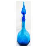 Viking Blue Glass Decanter 16.5"