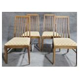 Matched set of 4 mid-century dining chairs