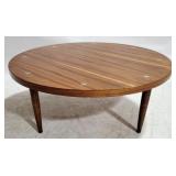Milton Gershun walnut inlaid coffee table