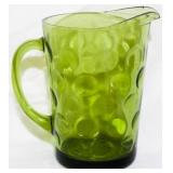 Hazel Atlas Eldorado Green Pitcher 8"