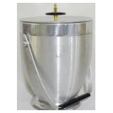 Vintage Brushed Aluminum Ice Bucket 12"