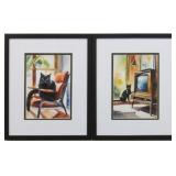 SET OF 2 MID CENTURY MODERN CATS