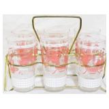 6 Glasses with Carrier 8x11x5
