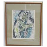 Mid-century watercolor painting, Archdeacon