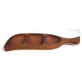 Divided Wooden Relish Tray 17.5 x 4