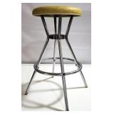 Vintage COSCO chrome base swivel barstool