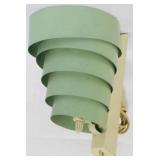 Vintage Mid-Century Metal Tiered Wall Light 9"