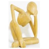 Mid-century Carved Wooden Figure 4"