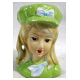 Vintage Lady Head Vase 5.5"