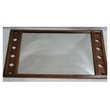 Vintage Mid-Century Diamond Cut Out Mirror