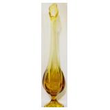 Viking 16" Amber 6 Petal Swung Vase