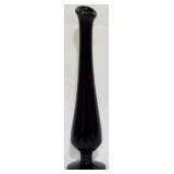 Black Amethyst Vase 8" Swung Vase