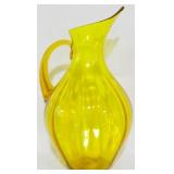 Blenko Honey Yellow Glass Pitcher 14"