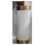 Vintage Cylindrical Glass Hanging Fixture
