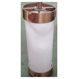 Vintage Cylindrical Glass Hanging Fixture