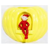 Gilner Ceramic Elf Pixie Yellow Wall Pocket