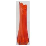 L E Smith Simplicity Amberina 20" Swung Vase