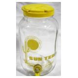 Glass Sun Tea Pitcher - 12" tall