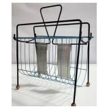 Mid-Century Atomic magazine rack 21 x 18 x 10