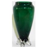 Tiffin Glass Killarney Green Rocket Vase