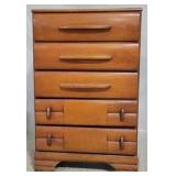 Rare mid-century chest w/ desk in drawer