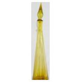 Vintage Empoli Amber Decanter 28"