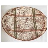 Rustic Plaid Oval Platter 11.5 x 14