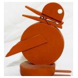 Folk Art Wood Duck Figure 6"