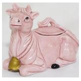 Bessie May Pink Cow with lid