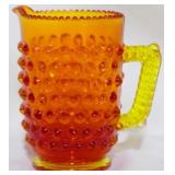 Fenton Amberina Hobnail Pitcher 3.5"